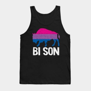 Bi Son LGBBT Flag Bisexual Bison Funny Bi Pride Tank Top